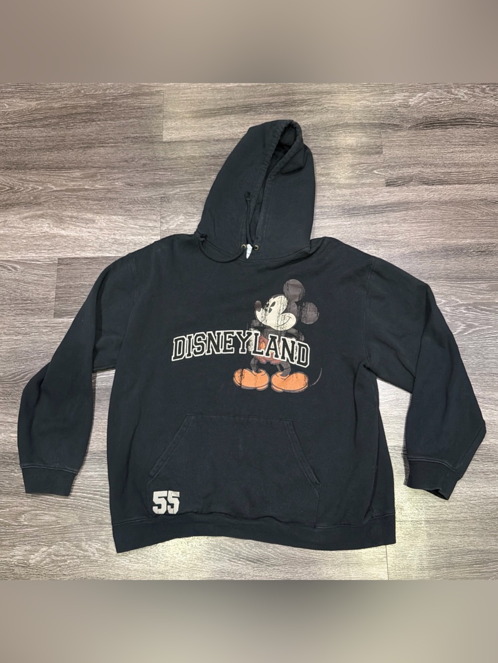 Disney Disneyland Pullover Hoodie Mickey Mouse Black Adult Extra Large